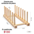 ESTANTE DE EXPOSICIÓN DE PLATOS