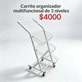 Carrito organizador
multifuncional de 3 niveles