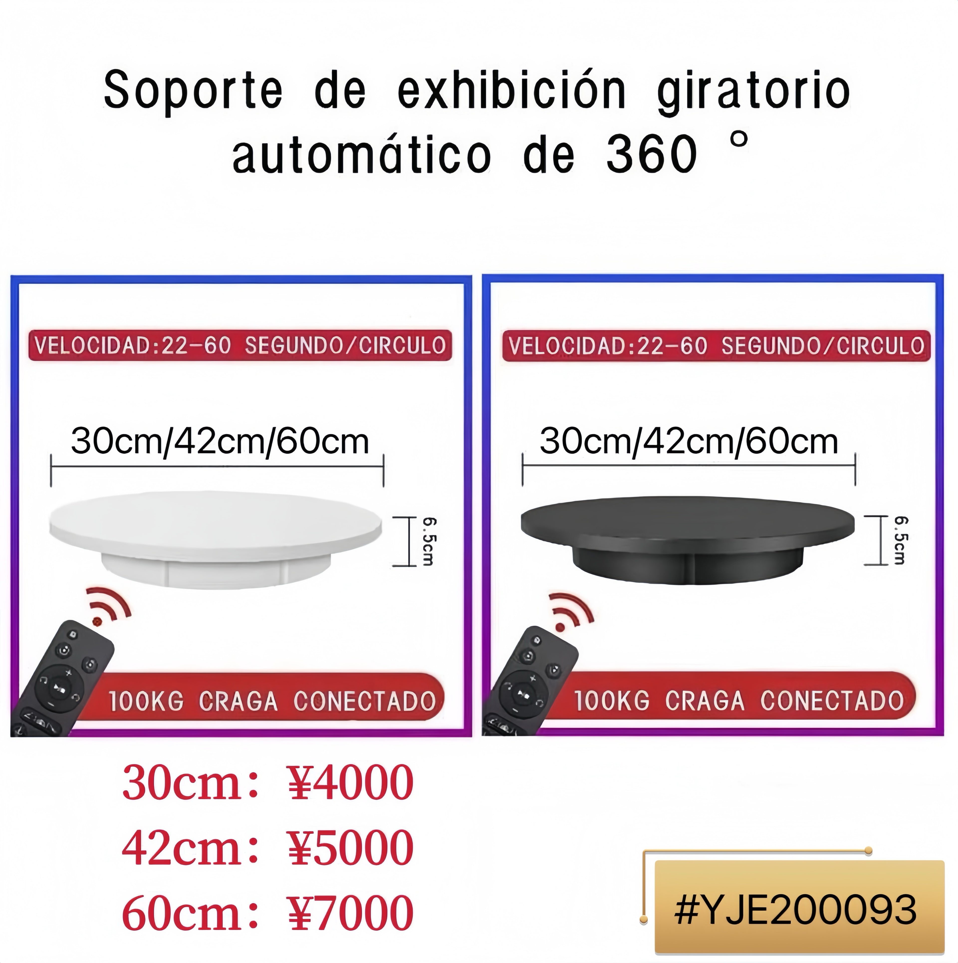 SOPORTE DE EXPOSICION GIRATORIO AUTOMATICO DE 360