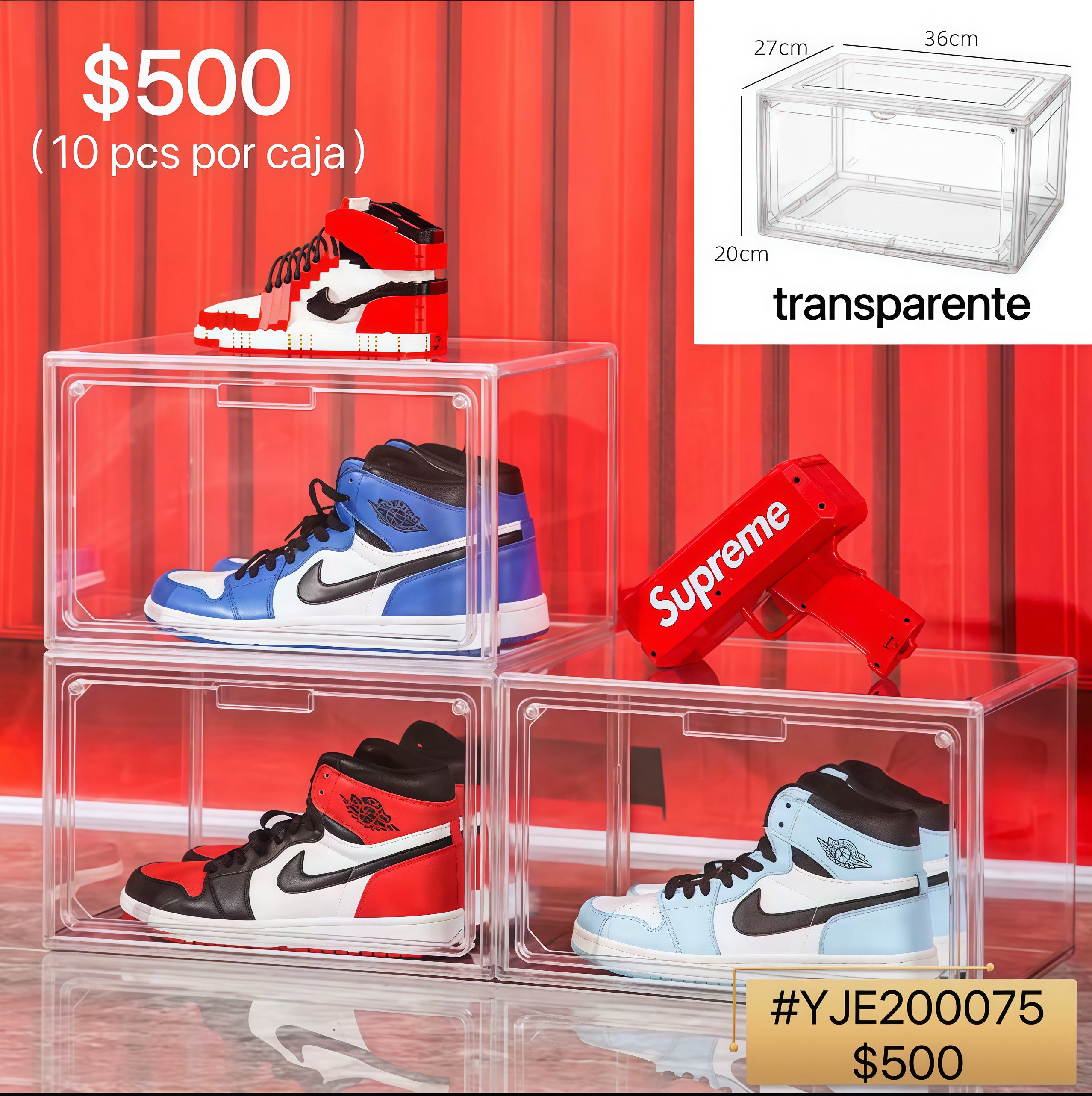 EXHIBIDO DE ZAPATOS(TRANSPARENTE)