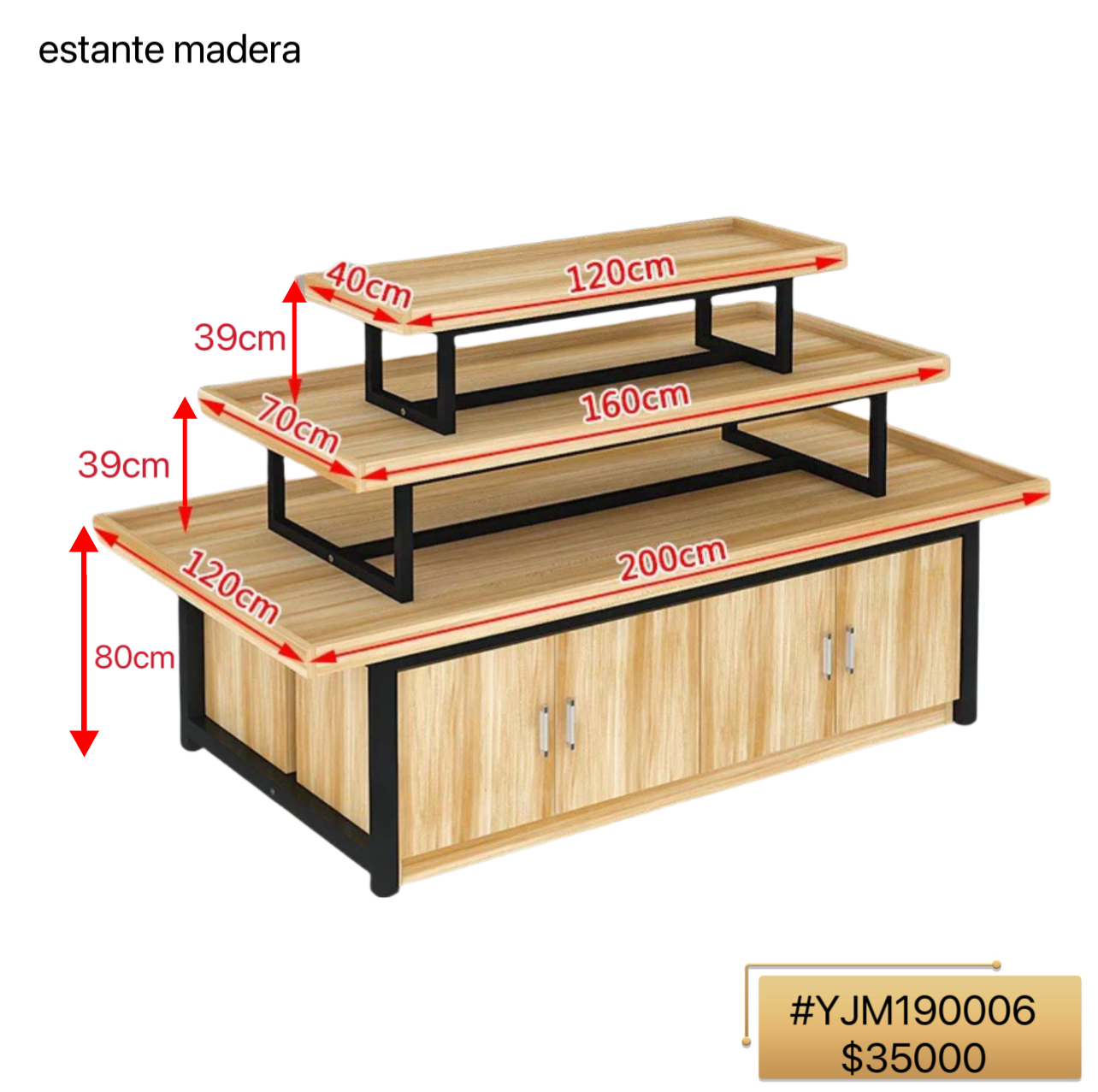 estante madera