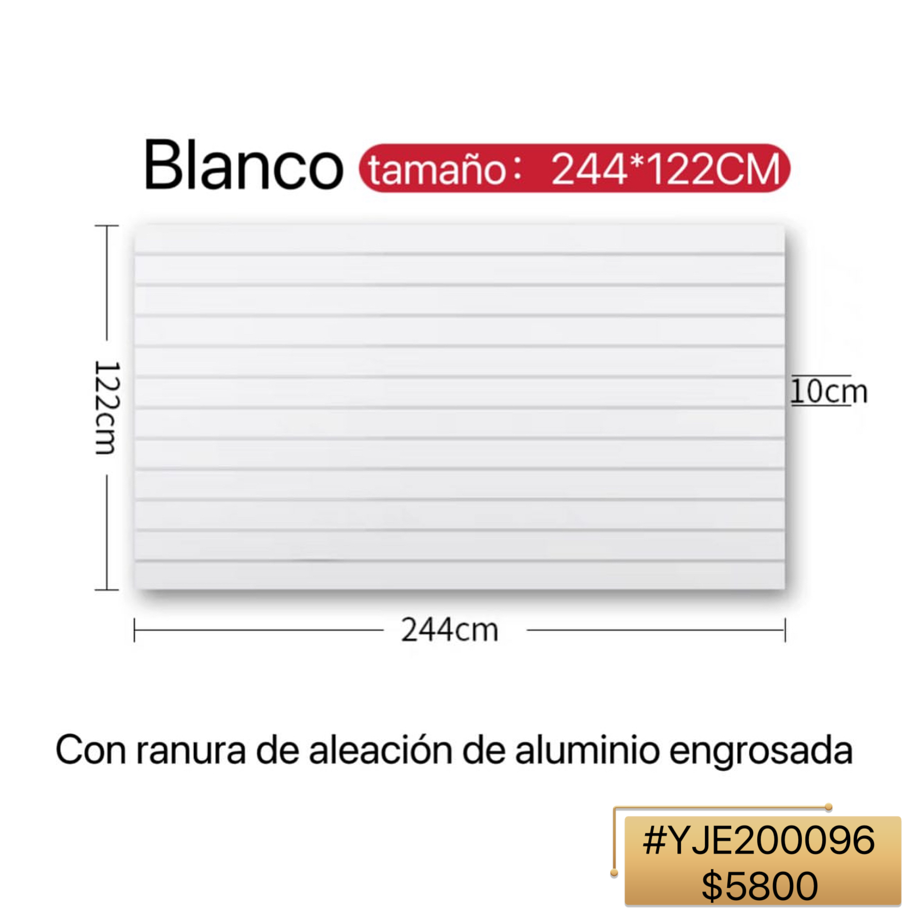 CON RANURA DE ALEACION DE ALUMINIO ENGROSADA
