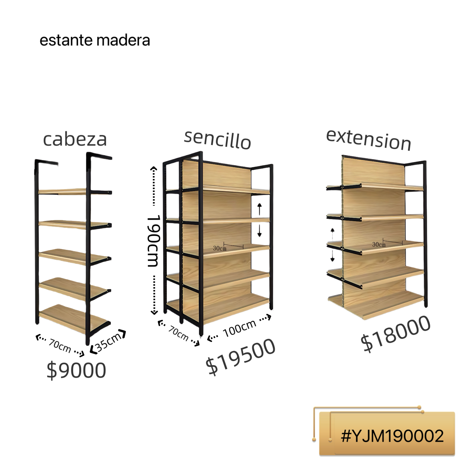estante madera