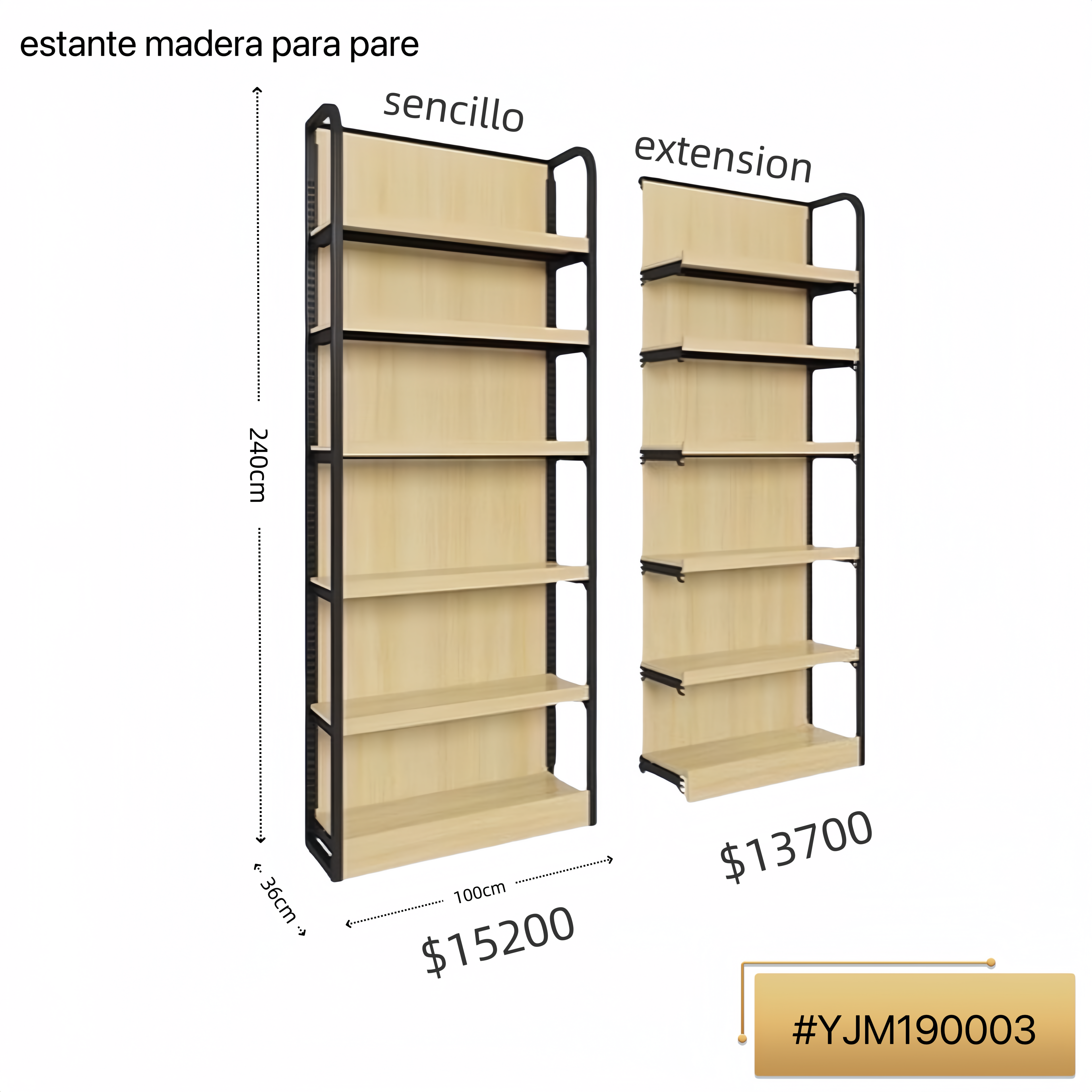 estante madera