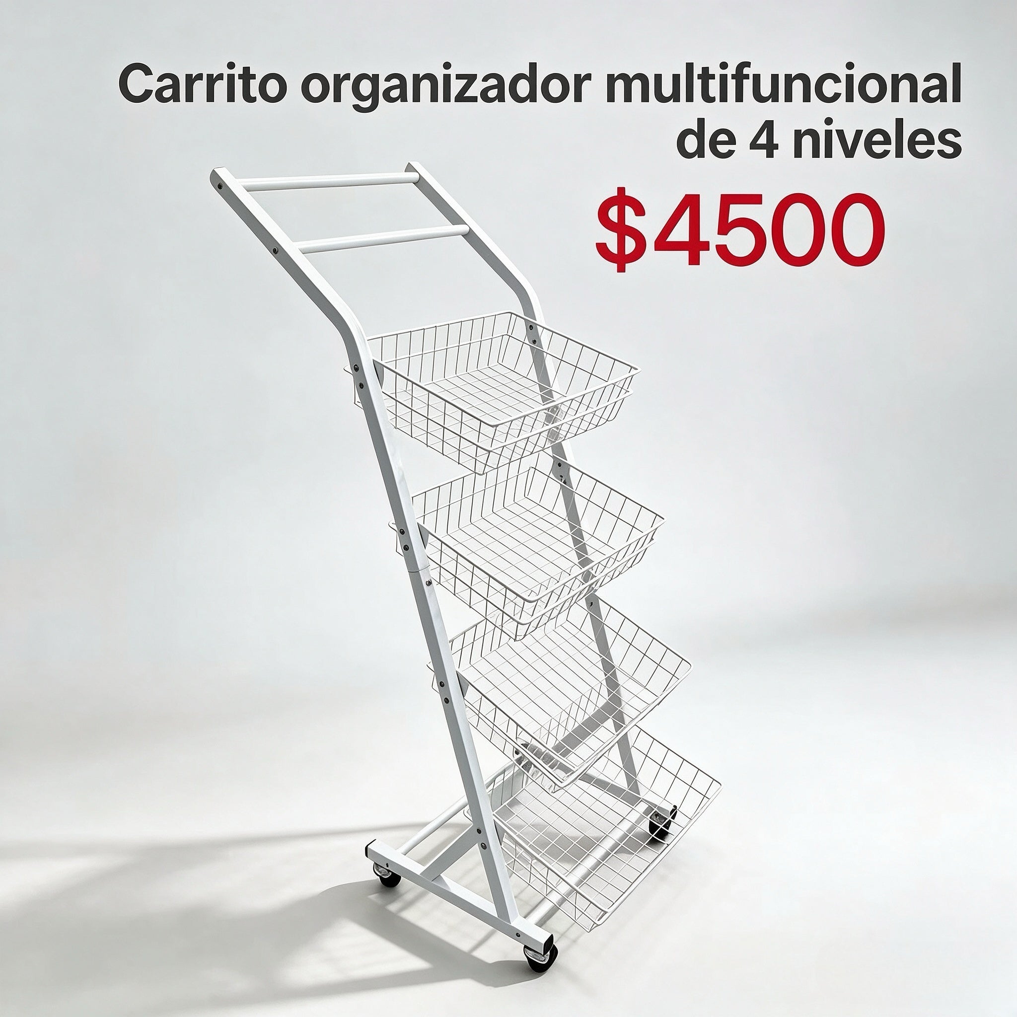 Carrito organizador multifuncional
de 4 niveles