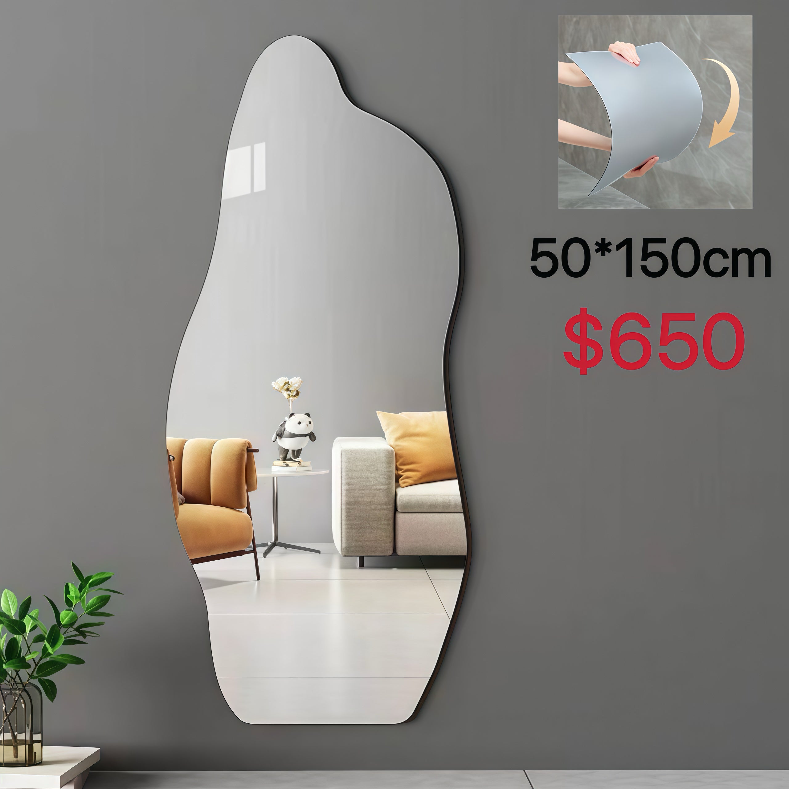 PEGAR DL ESPEJO 150*50CM