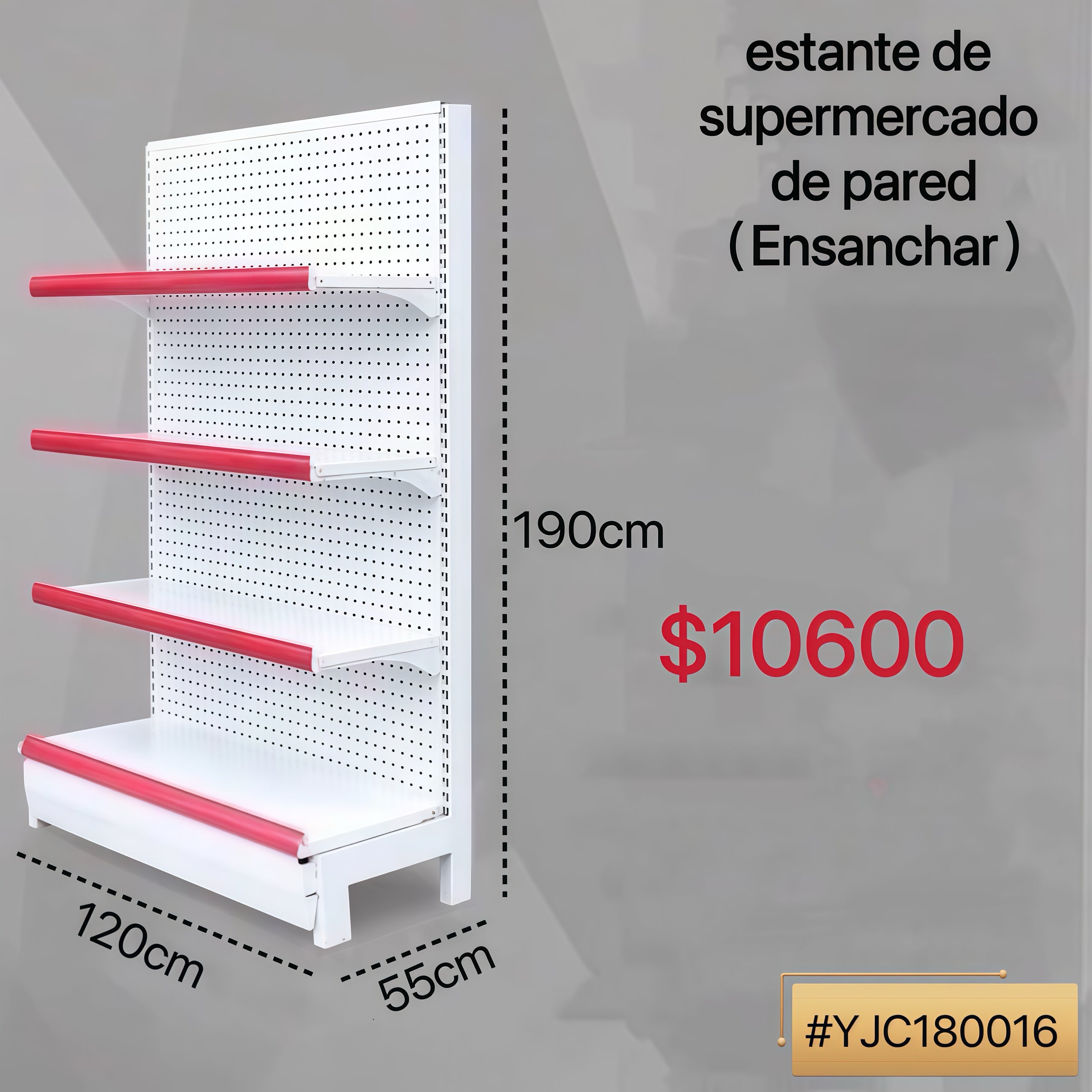 GONDOLA BLANCO ENSANCHAR PARED 190*55*120CM