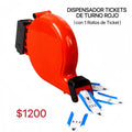 DISPENSADOR DE BOLETOS DE TURNO ROJO