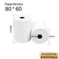 PAPEL TERMICO 80*60MM(100 ROLLO)