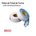 ROLLOS DE TICKET DE TURNOS