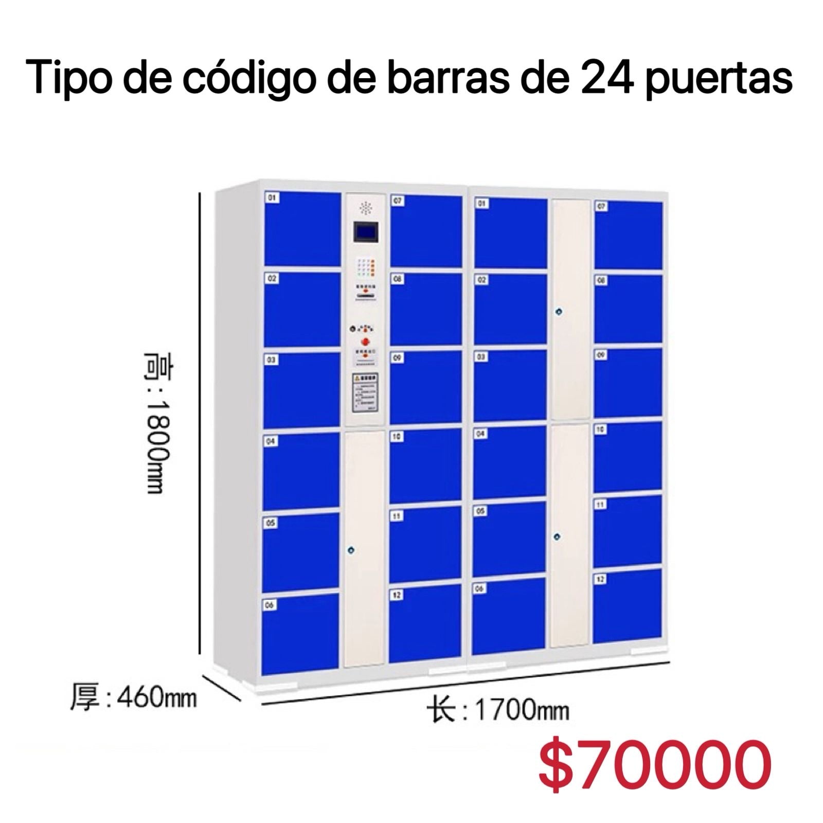 TIPO DE CODIGO DE BARRAS DE 24 PUERTAS