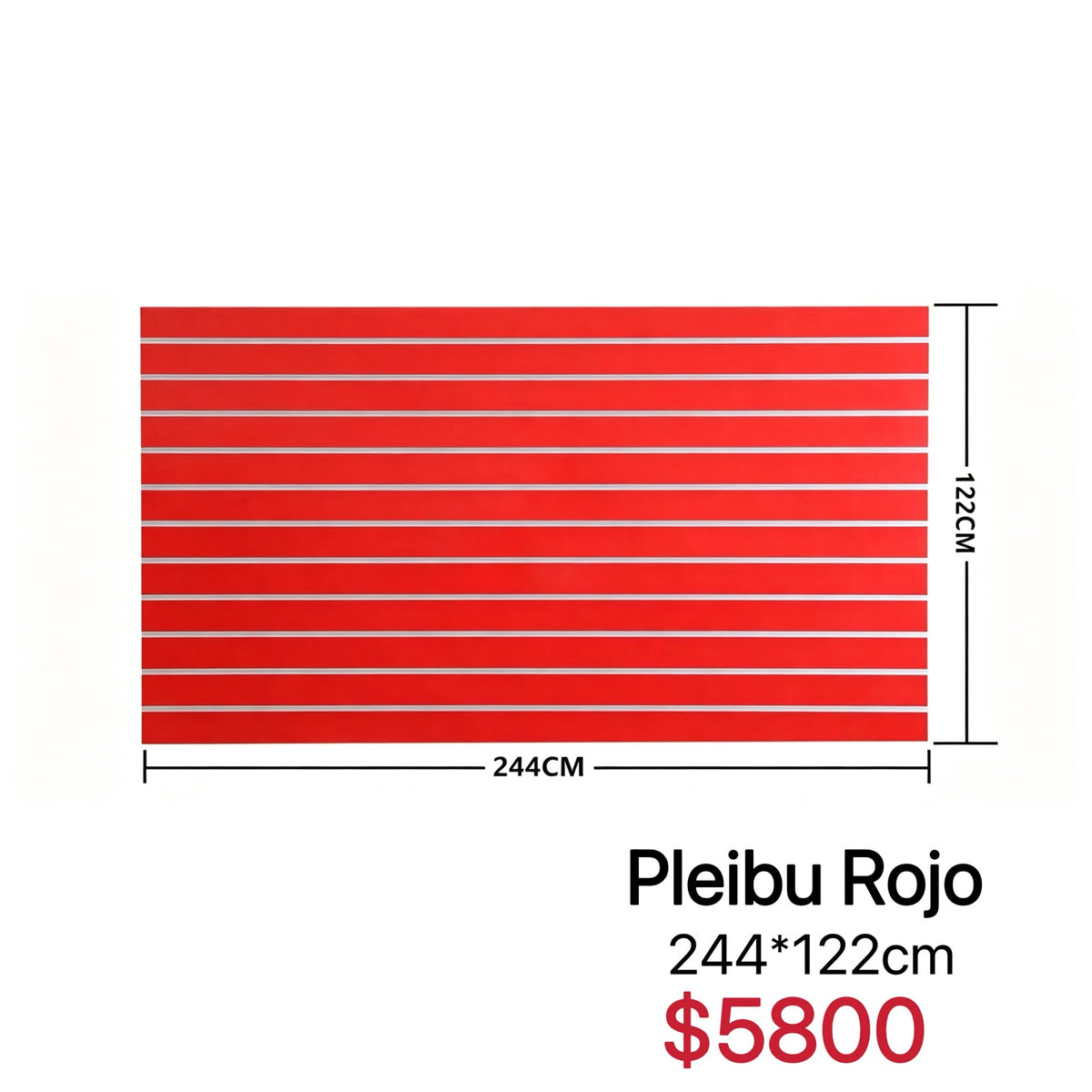 CON RANURA DE ALEACION DE ALUMINIO ENGROSADA $5800