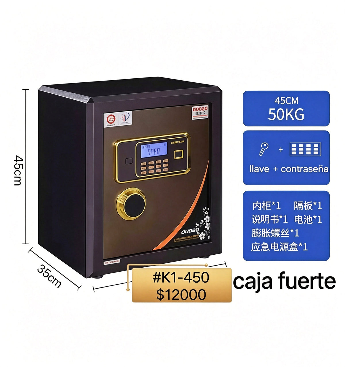 CAJA FUERTE  #K1-450 $12000