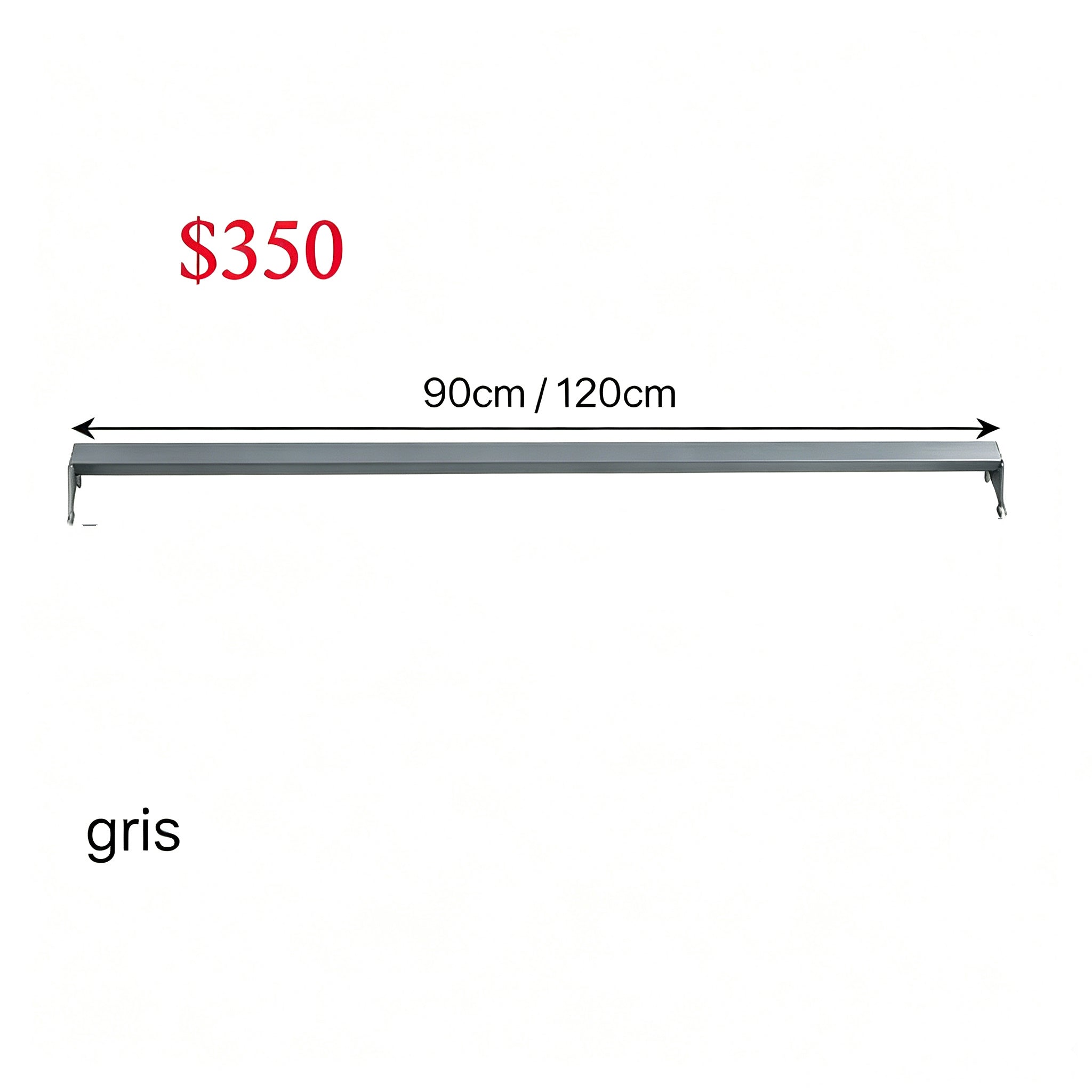 barra para gondola Gris